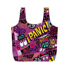 Panic Pattern Full Print Recycle Bags (M) 