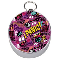 Panic Pattern Silver Compasses