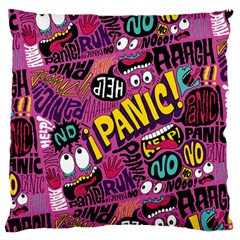Panic Pattern Large Flano Cushion Case (One Side)