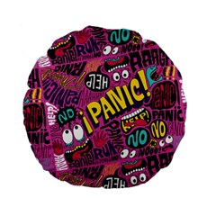 Panic Pattern Standard 15  Premium Flano Round Cushions