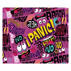 Panic Pattern Double Sided Flano Blanket (Small) 