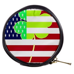 Usa Ireland American Flag Shamrock Irish Funny St Patrick Country Flag  Mini Makeup Bags by yoursparklingshop