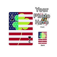 Usa Ireland American Flag Shamrock Irish Funny St Patrick Country Flag  Playing Cards 54 (mini)  by yoursparklingshop