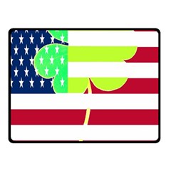 Usa Ireland American Flag Shamrock Irish Funny St Patrick Country Flag  Double Sided Fleece Blanket (small)  by yoursparklingshop