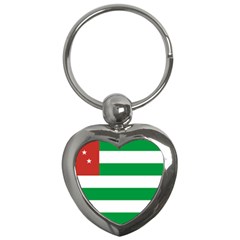 Flag Of Abkhazia Key Chains (heart) 