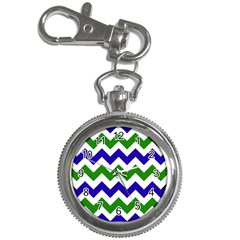 Blue And Green Chevron Key Chain Watches