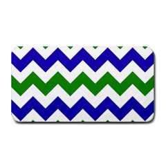 Blue And Green Chevron Medium Bar Mats