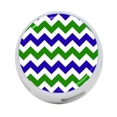 Blue And Green Chevron 4-Port USB Hub (One Side)