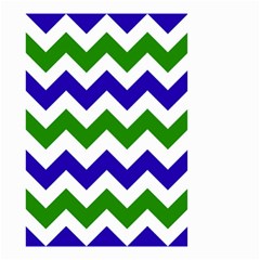 Blue And Green Chevron Small Garden Flag (Two Sides)