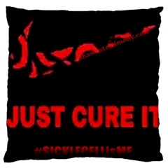 #justcureit W/shawnstestimony Large Flano Cushion Case (two Sides) by shawnstestimony