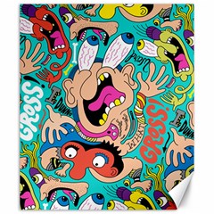 Cartoons Funny Face Patten Canvas 20  x 24  