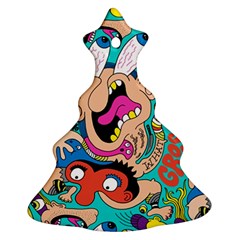 Cartoons Funny Face Patten Christmas Tree Ornament (2 Sides)