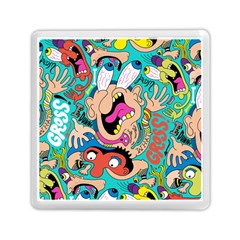 Cartoons Funny Face Patten Memory Card Reader (Square) 