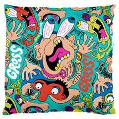 Cartoons Funny Face Patten Large Cushion Case (Two Sides)