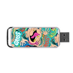 Cartoons Funny Face Patten Portable USB Flash (One Side)