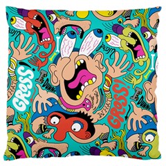 Cartoons Funny Face Patten Standard Flano Cushion Case (One Side)