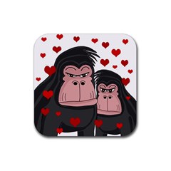 Gorillas Love Rubber Coaster (square) 