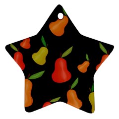 Pears Pattern Ornament (star)  by Valentinaart