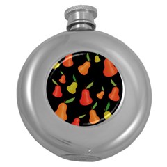 Pears Pattern Round Hip Flask (5 Oz) by Valentinaart