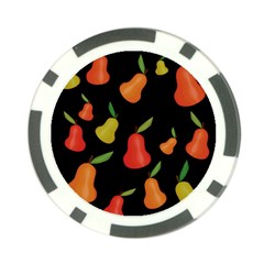 Pears Pattern Poker Chip Card Guards by Valentinaart