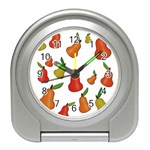 Decorative pears pattern Travel Alarm Clocks Front