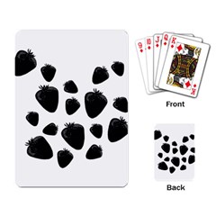 Black Strowberries Playing Card