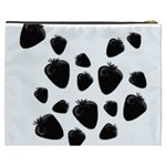 Black strowberries Cosmetic Bag (XXXL)  Back