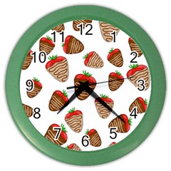 Chocolate Strawberries  Color Wall Clocks by Valentinaart