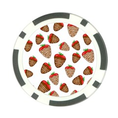 Chocolate Strawberries  Poker Chip Card Guards by Valentinaart