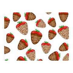 Chocolate Strawberries  Double Sided Flano Blanket (mini)  by Valentinaart