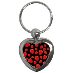 Strawberries Pattern Key Chains (heart) 