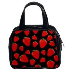 Strawberries Pattern Classic Handbags (2 Sides) by Valentinaart