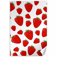 Decorative Strawberries Pattern Canvas 24  X 36  by Valentinaart