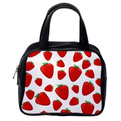 Decorative Strawberries Pattern Classic Handbags (one Side) by Valentinaart