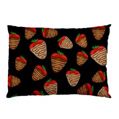 Chocolate Strawberries Pattern Pillow Case (two Sides) by Valentinaart