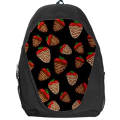 Chocolate Strawberries Pattern Backpack Bag by Valentinaart