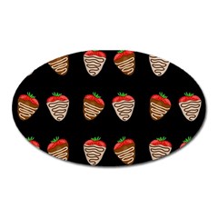 Chocolate Strawberies Oval Magnet by Valentinaart
