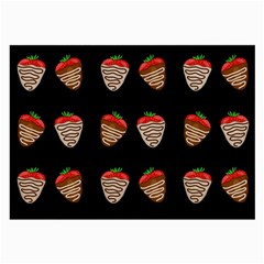 Chocolate Strawberies Large Glasses Cloth by Valentinaart