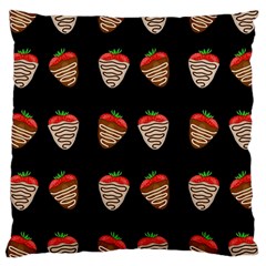 Chocolate Strawberies Large Cushion Case (two Sides) by Valentinaart