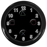 Joystick  Wall Clocks (Black) Front