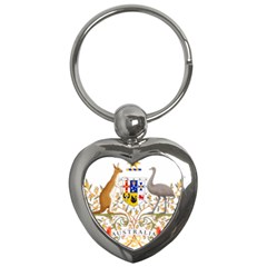 Coat Of Arms Of Australia Key Chains (heart) 