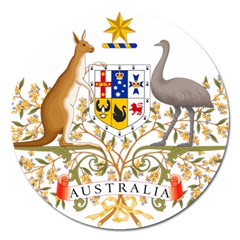 Coat Of Arms Of Australia Magnet 5  (round) by abbeyz71