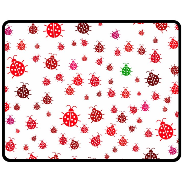 Beetle Animals Red Green Fly Fleece Blanket (Medium) 