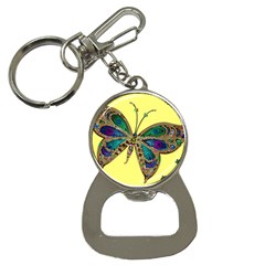 Butterfly Mosaic Yellow Colorful Button Necklaces by Amaryn4rt