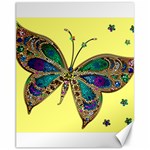 Butterfly Mosaic Yellow Colorful Canvas 11  x 14   10.95 x13.48  Canvas - 1