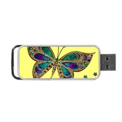 Butterfly Mosaic Yellow Colorful Portable Usb Flash (one Side) by Amaryn4rt