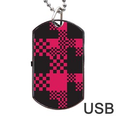 Cube Square Block Shape Creative Dog Tag Usb Flash (one Side) by Amaryn4rt