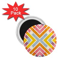 Line Pattern Cross Print Repeat 1 75  Magnets (10 Pack) 