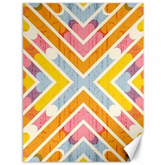 Line Pattern Cross Print Repeat Canvas 36  X 48   by Amaryn4rt