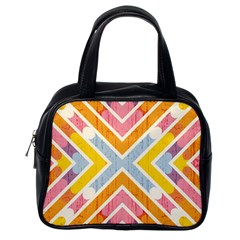 Line Pattern Cross Print Repeat Classic Handbags (one Side) by Amaryn4rt